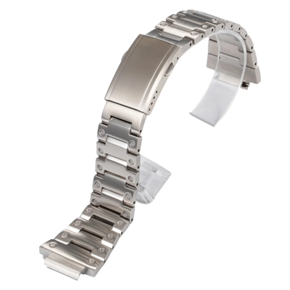 Silver Strap DW5600 GW-M5610 титановый сплав серебряные часы набор ремешок для часов ободок/чехол металлический ремешок супер светильник - Цвет ремешка: Silver Strap