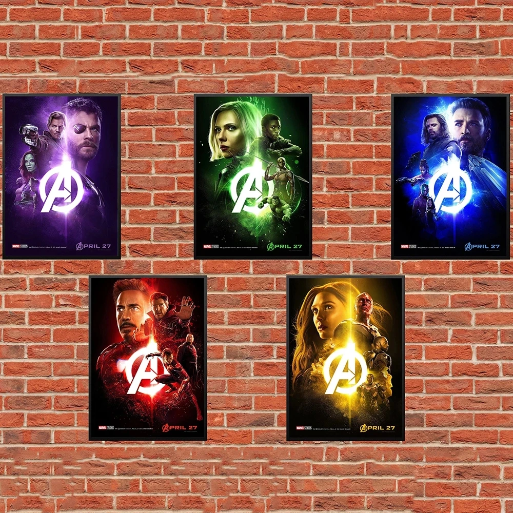 

Marvel Home Decor Canvas Painting Captain America Pictures Black Widow Wall Art HD Print Modular Poster No Frame For Living Room
