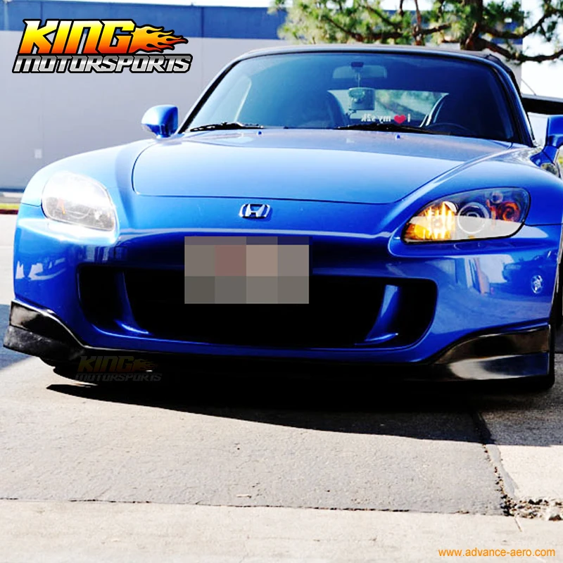 Подходит для 2004-2009 HONDA S2000 AP2 ПУ передний бампер губ боди Черный и AMS стиль