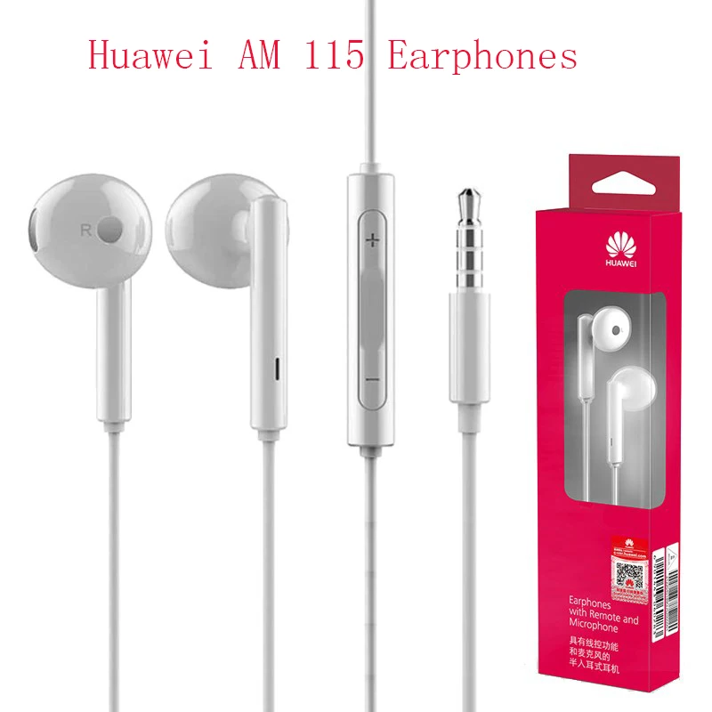 Наушники вкладыши Huawei AM 115 проводные наушники с регулировкой громкости и