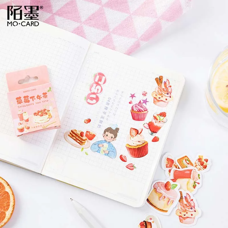 

46cs/pack Beautiful Ice Cream Mini Paper Sticker Decoration Diy Ablum Diary Scrapbooking Label Sticker Stationery School Supply