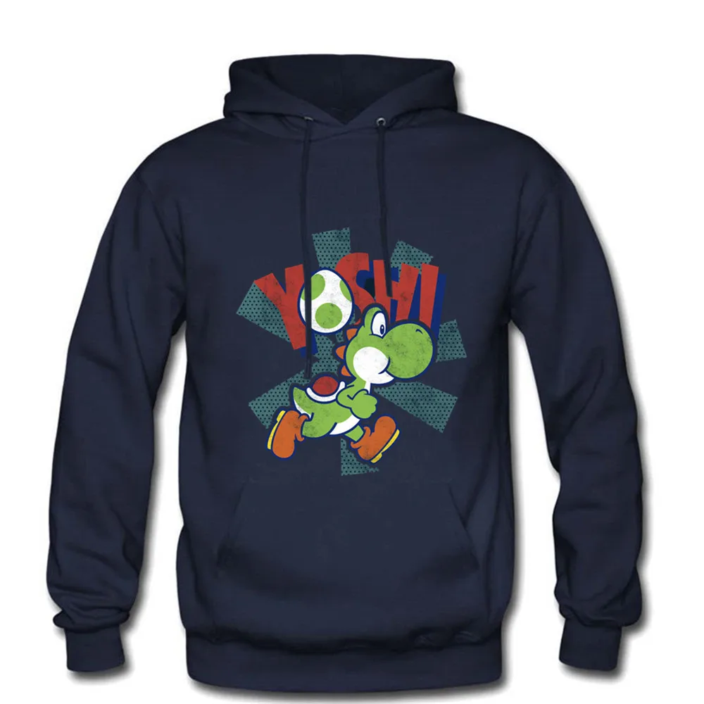 Мужская футбольная рубашка белая хип-хоп толстовка с принтом Йоши из 100% хлопка