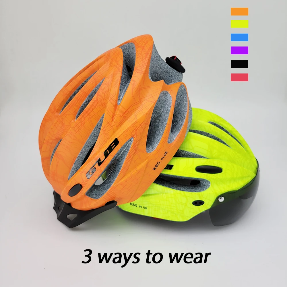 

GUB Sun Visor Magnetic Goggles Bike Helmet MTB Road Bicycle Cycling Safety Helmet Integrally-molded 58-62cm casco bicicleta