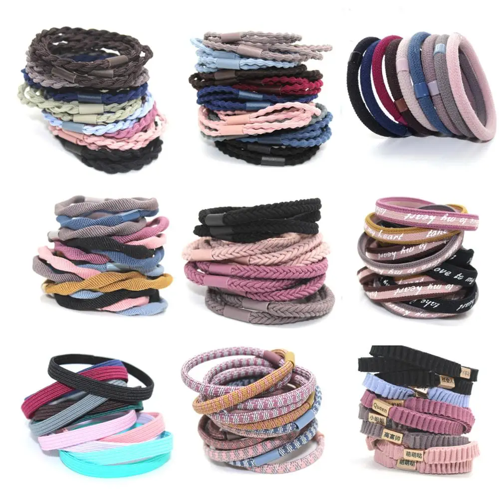 Простая высокоэластичная прочная резинка для волос 5 шт./компл. резинки заколки