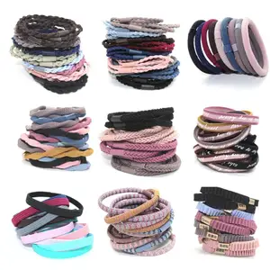 Простая высокоэластичная прочная резинка для волос, 5 шт.компл., резинки для волос, заколки для женщин и девушек, головной убор с держателем