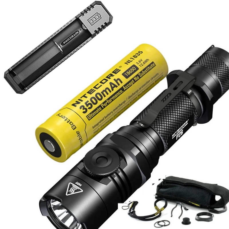 NITECORE P26 фонарик бесступенчатая яркость CREE XP L HI V3 max 1000 люмен дальность луча 310 м