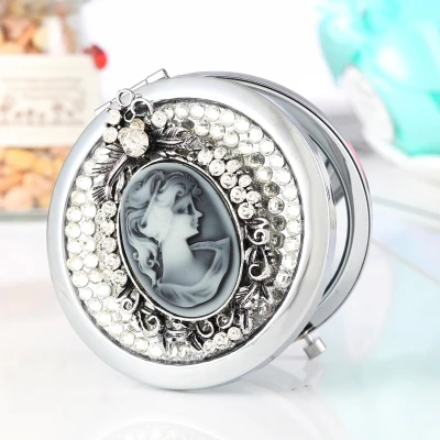 1 шт. компактное карманное Портативное двухстороннее складное зеркало для