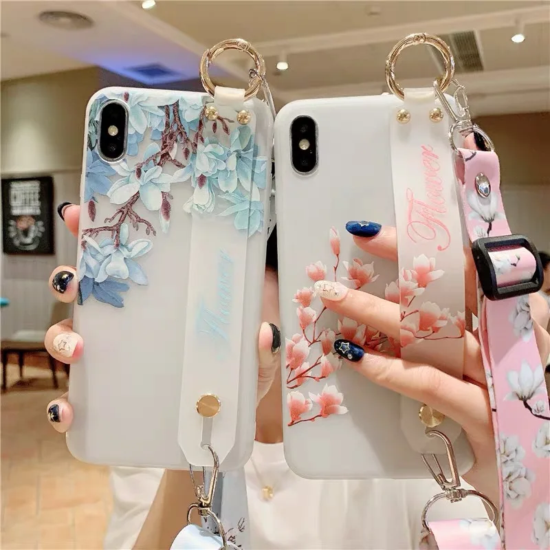 Чехол с ремешком на запястье для Samsung S20 Ultra S8 S9 S10 Note 20 10 8 9 A10 A20 A30 A40 A50 A70 | Мобильные