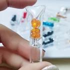 Стеклянный держатель для сигарет, прозрачный, с алмазным наконечником 8 мм, 2 шт.