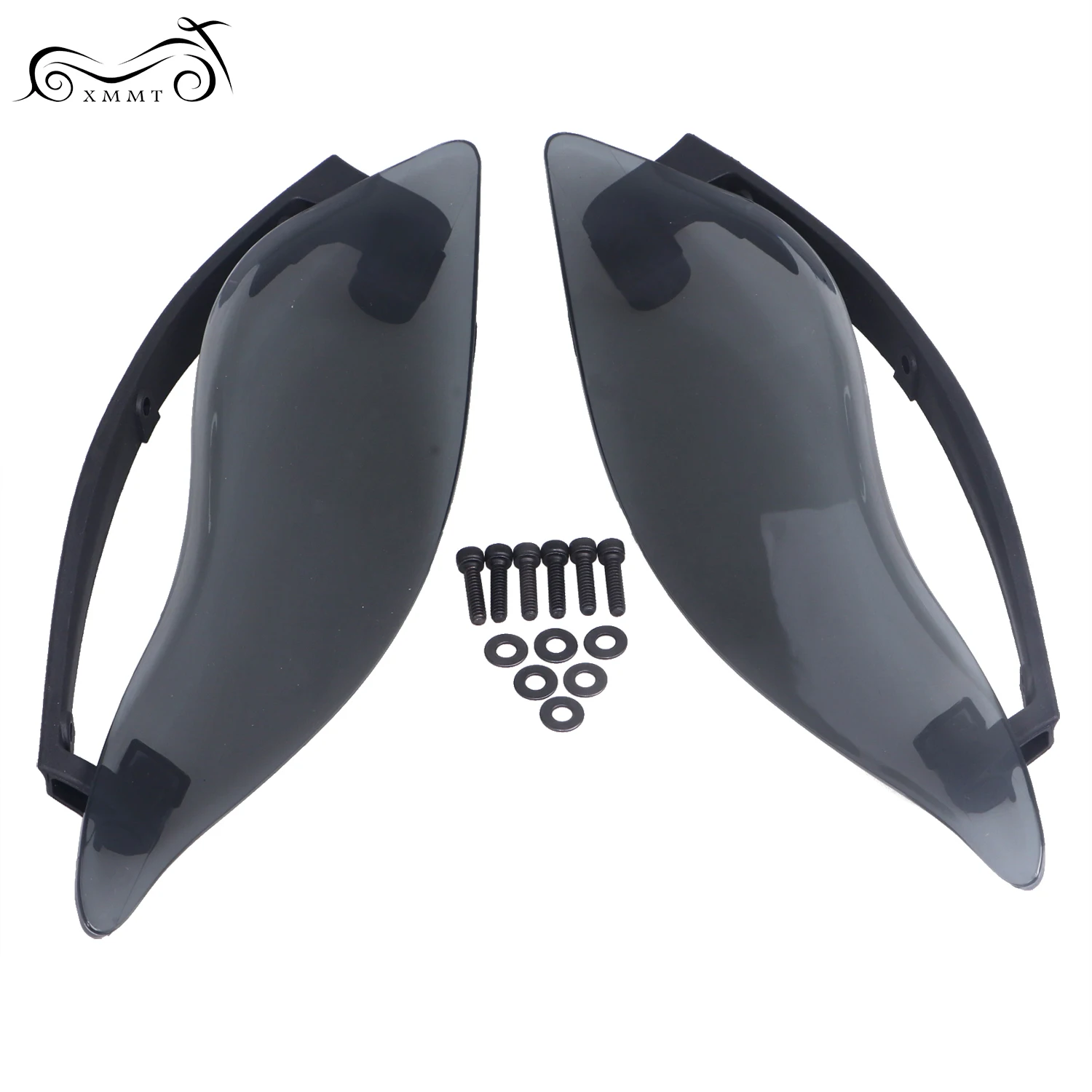 Регулируемое ветровое стекло боковое крыло дефлектор воздуха черный дым для Harley