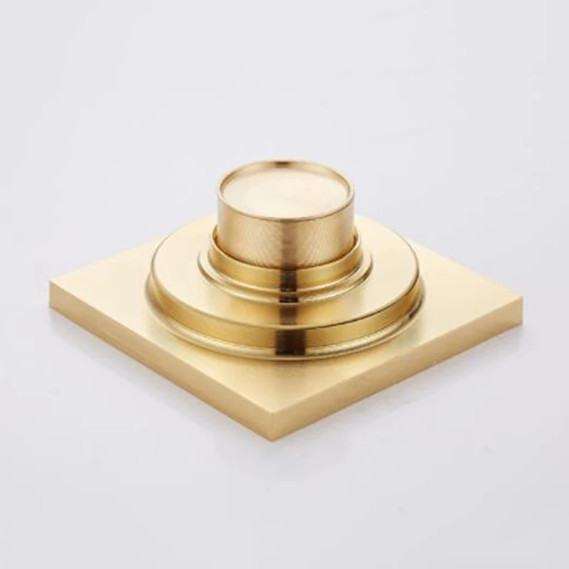 

Gold Square Floor Drain Shower Ground Drainer with Strainer Filter Drainage Clean for Bathroom Washroom