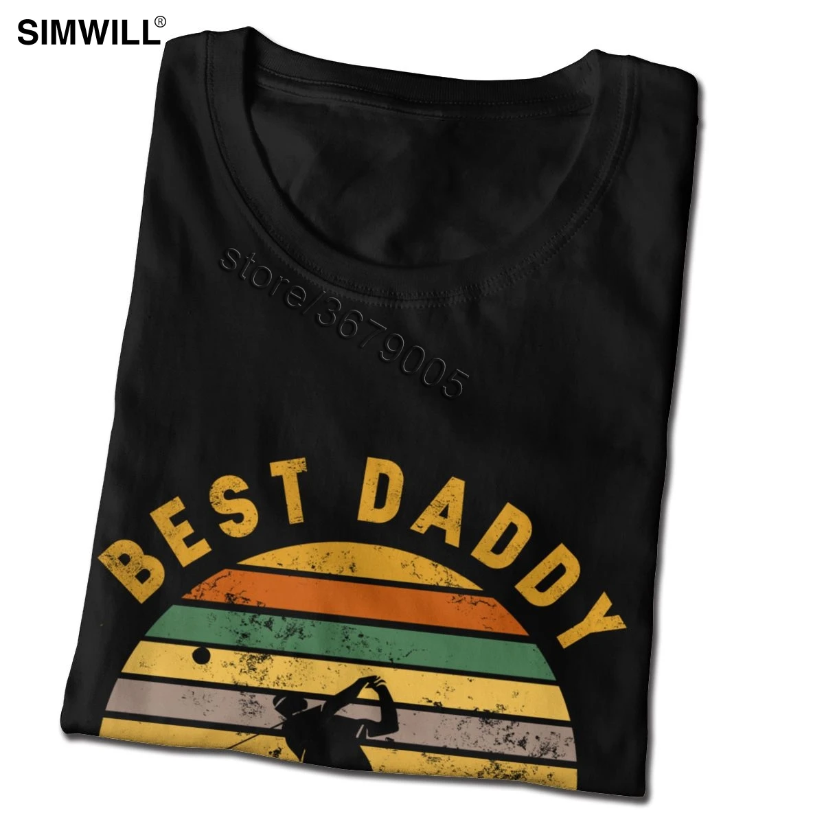 Классическая винтажная футболка Golfer Мужская хлопковая Best Daddy by Par Ретро с