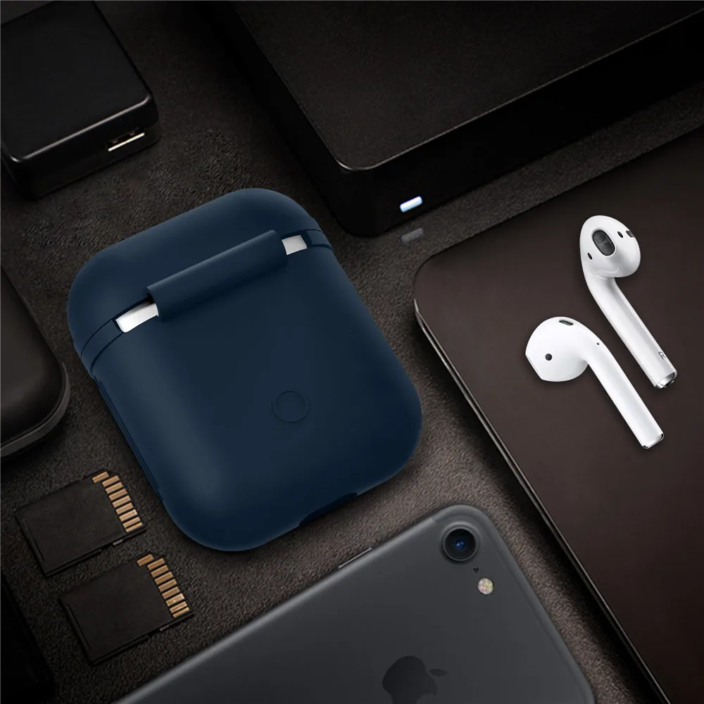 Мягкий силиконовый чехол, наушники для Apple Airpods, Bluetooth, беспроводные наушники, коробка для телефона Air Pods, вкладыши наушников, сумка
