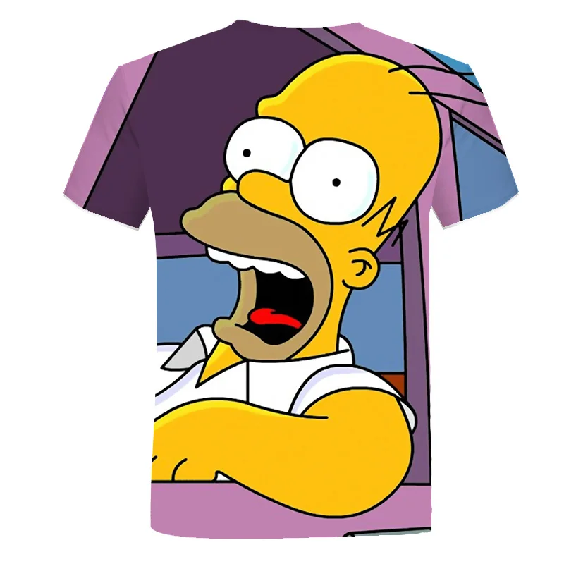 

3D Printing Cartoon Anime Men's T-shirt 2020 New Wild Trend Simpson Fun t shirt O-Neck Hot-Selling Sports Tops S-6XL