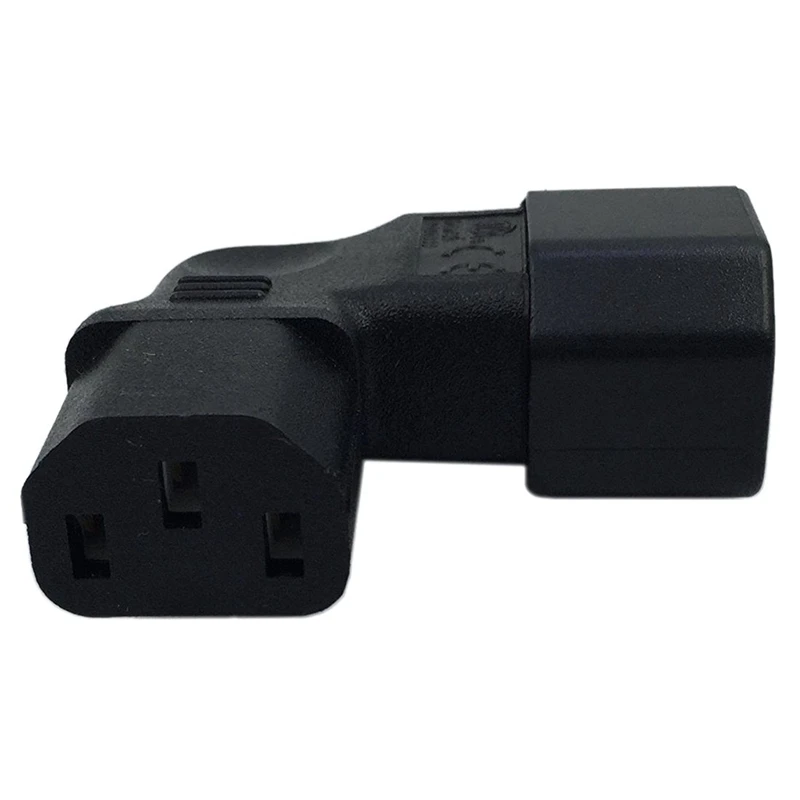 2 шт. правый/левый угол IEC 320 C14 3-контактный штекер к C13 женскому PDU PSU UPS адаптер