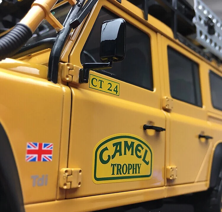 Почти настоящий 1/18 Land Rover Defender 90 110 Кубок с верблюдом издание литья под давлением модель автомобиля с небольшим подарком