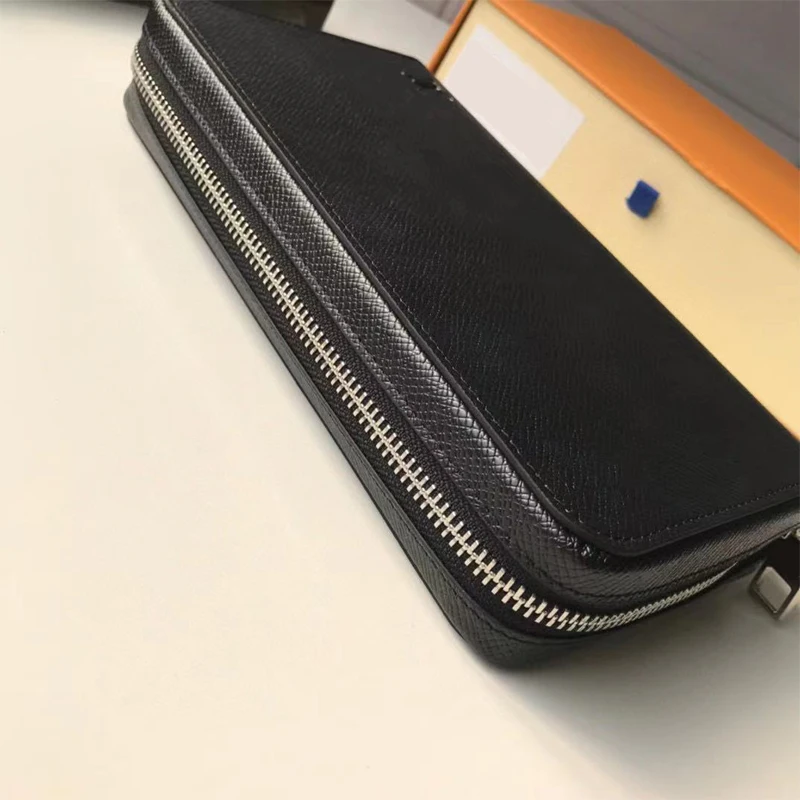 Goede Womens Hoge Kwaliteit Lederen Portemonnee Clutch Bag Koeienhuid Portemonnee Lange Clamshell Portemonnee Caviar Kaart Tas Bal Patroon Mannen Handtas