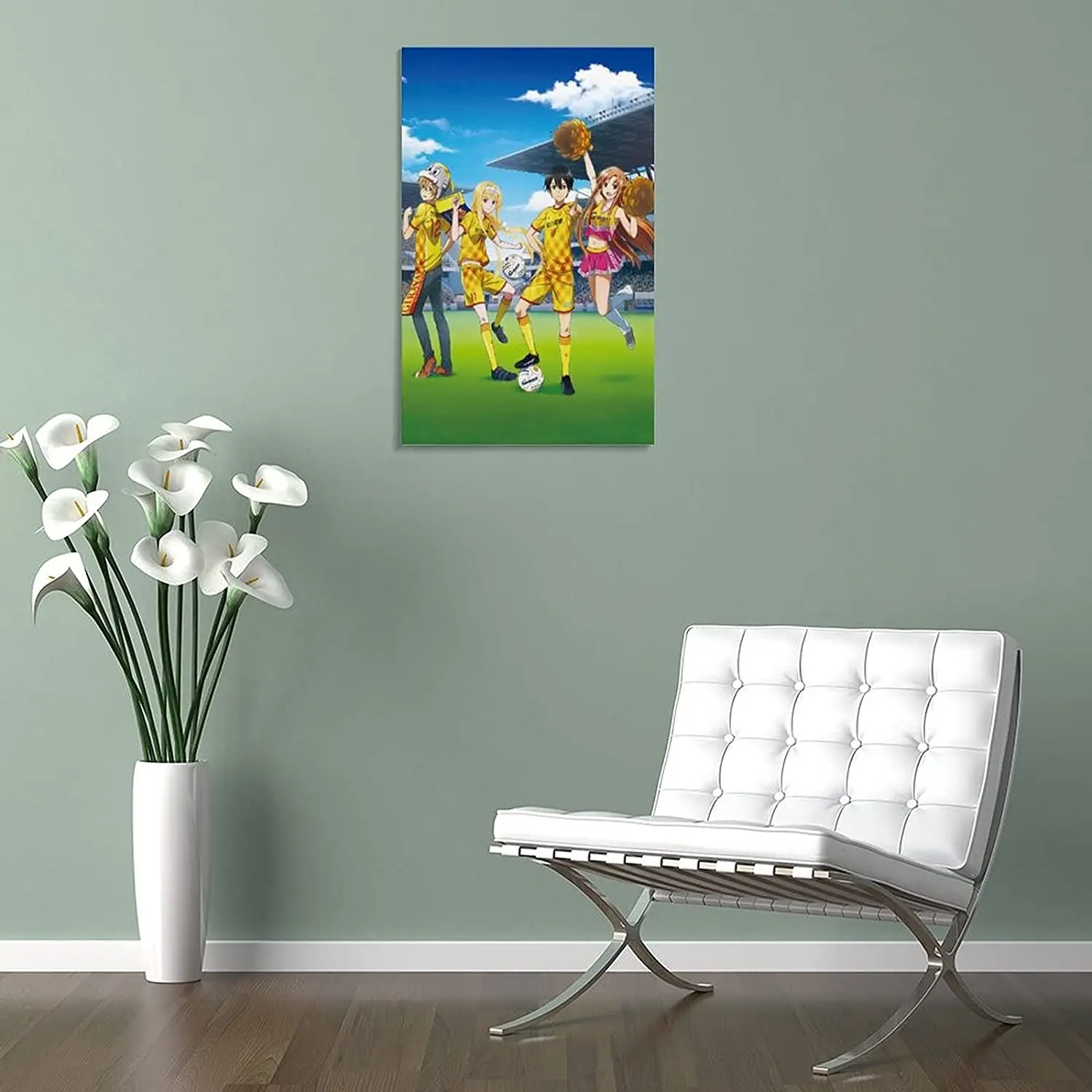 С рисунком из аниме мастера меча онлайн Футбол плакат декоративной живописи