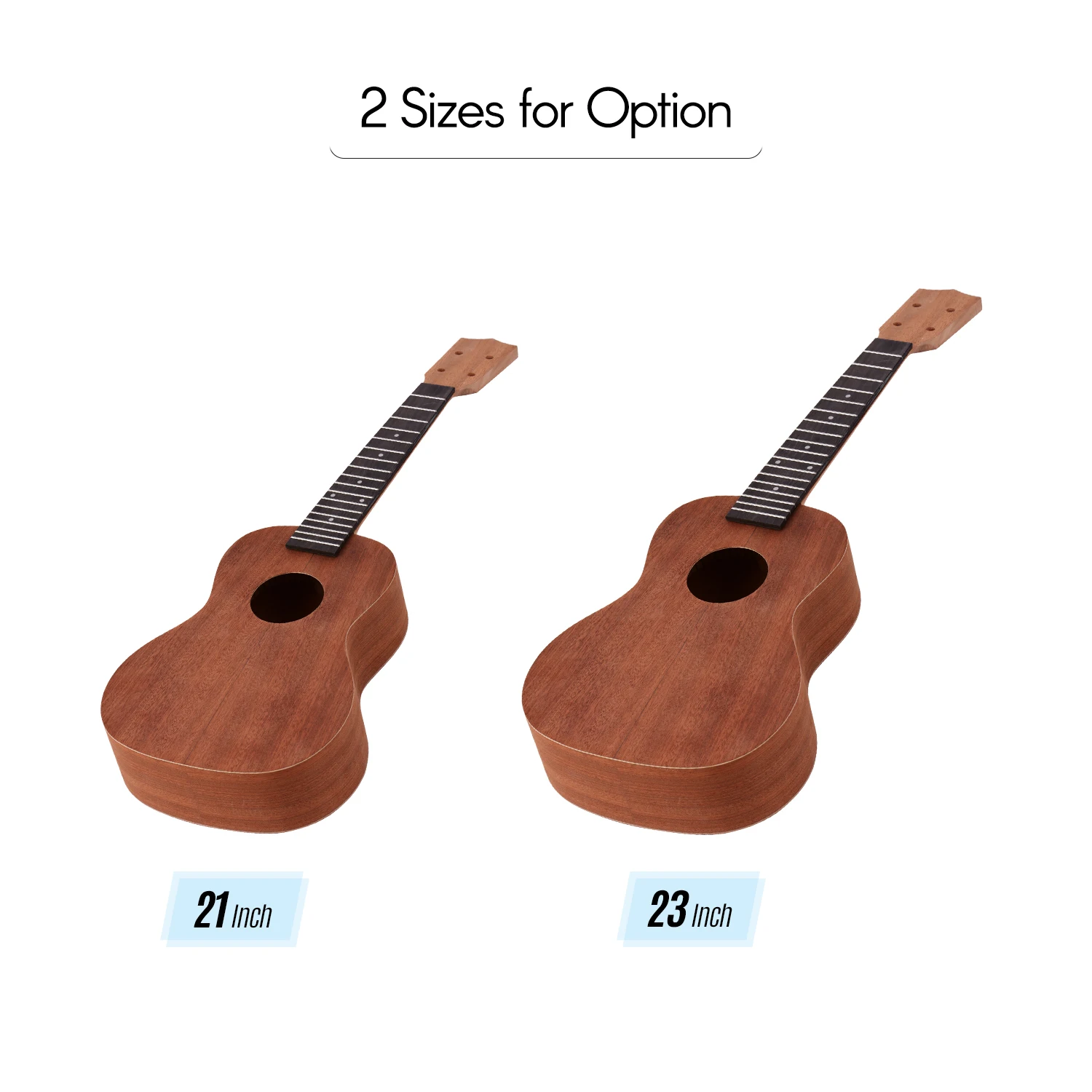Ammoon 23 дюйма незавершенный DIY Набор укулеле Ukelele фанера корпус Okoume твердая