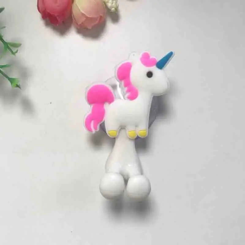 1 шт. милый Единорог Зубная щётка Полотенца держатель бамбуковый древесный уголь