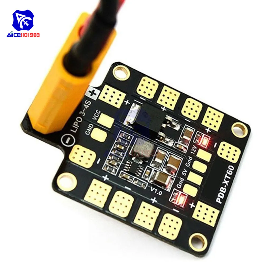 Мини концентратор питания diymore PDB XT60 распределительная плата соответствует BEC 5