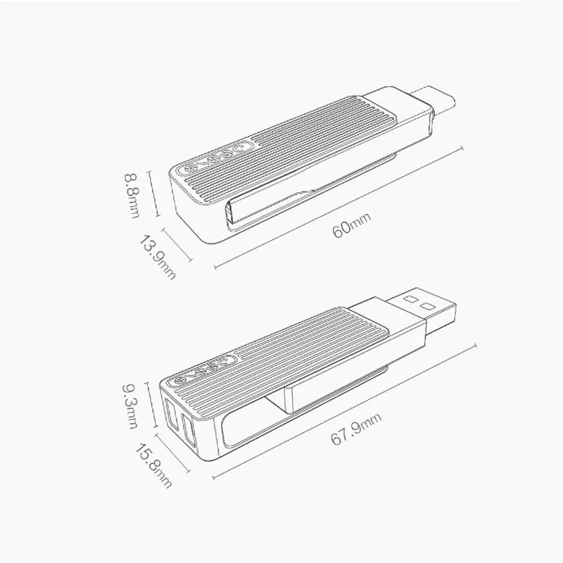 Youpin Jesis USB Type C двойной интерфейс 3 1 мобильный телефон U диск из алюминиевого сплава