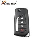 Xhorse XKTO10EN для Toyota Type-Y.T стиль (Flip-4BTN) проводной универсальный пульт дистанционного управления брелок 4 кнопки 5 шт.лот