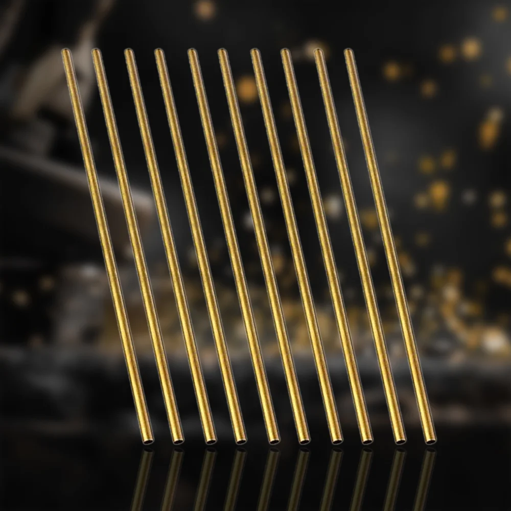 

10 Pieces High Quality High Strength Long Round Brass Tube Pipe Tubing with 0.5 Mm Thickness Oxidation And Corrosion Resistance