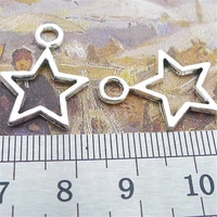 five pointed star pentagram hollow charm pendants jewelry making finding diy bracelet necklace earring accessories handmade 5pcs