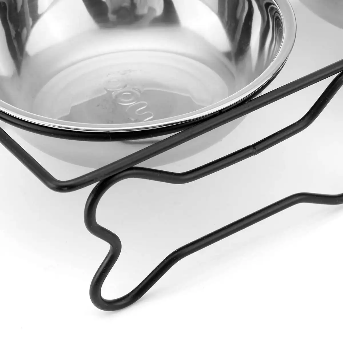 

Anti-Slip Elevated Double Dog Bowl Pet Feeding Dish Stainless Steel Foldable Cat Food Water Feeder