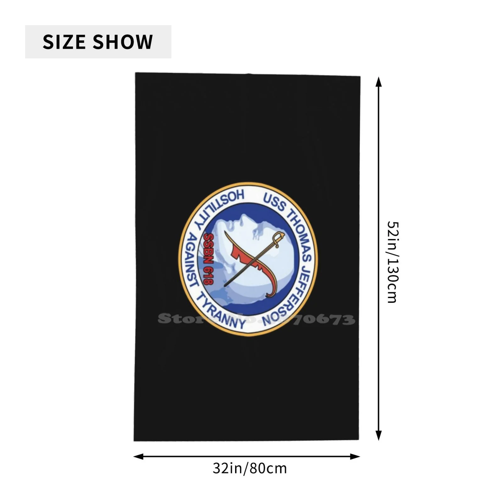 618 модное мягкое банное полотенце Uss Thomas Джефферсон Ssbn для душа лодка логотип