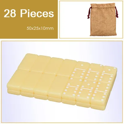 28 Pcs-6 Высокое качество Акриловые игры домино Pai Gow 28 шт. двойные 6 домино настольные игры цвета домино Jogos De Tabuleiro подарок 48*24*7,5 мм - Цвет: 28 Pcs-6