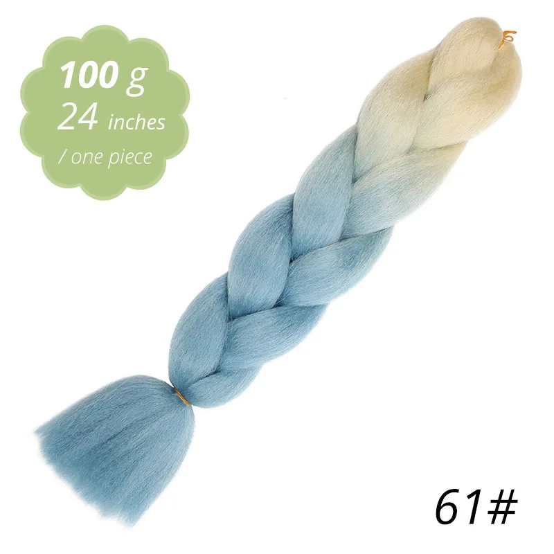 61 AISI BEAUTY Crochet Braids Synthetic Hair Jumbo Braiding Hair 100g/Pack Pink Grey Twists Braids Hair Extensions - Цвет: 61