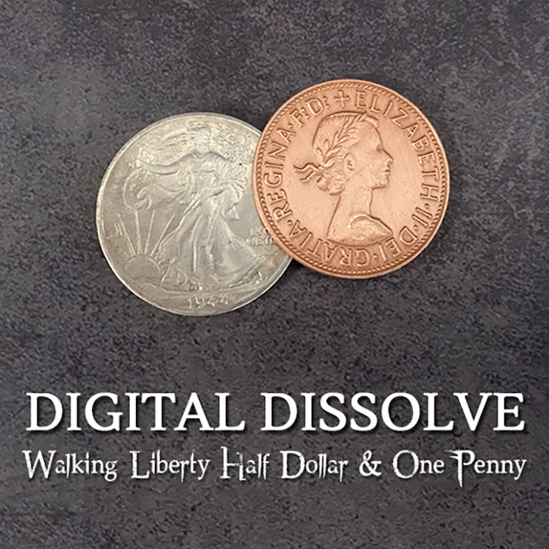 

Digital Dissolve (Walking Liberty Half Dollar) Magic Tricks Visually Coin Change Magia Magician Close Up Illusions Gimmick Props