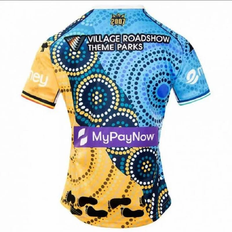 

2020 2021 Gold Coast Titans INDIGENOUS Men's Replica Home Jersey Rugby Sport Shirt S-5XL