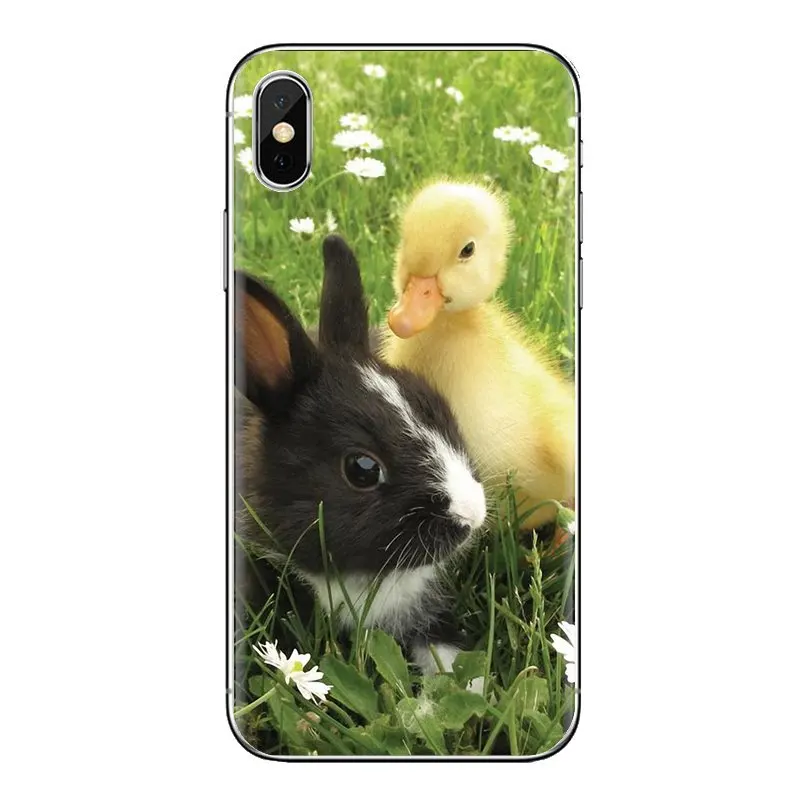 Силиконовый чехол для телефона белый серый детский постер с кроликами samsung Galaxy S3