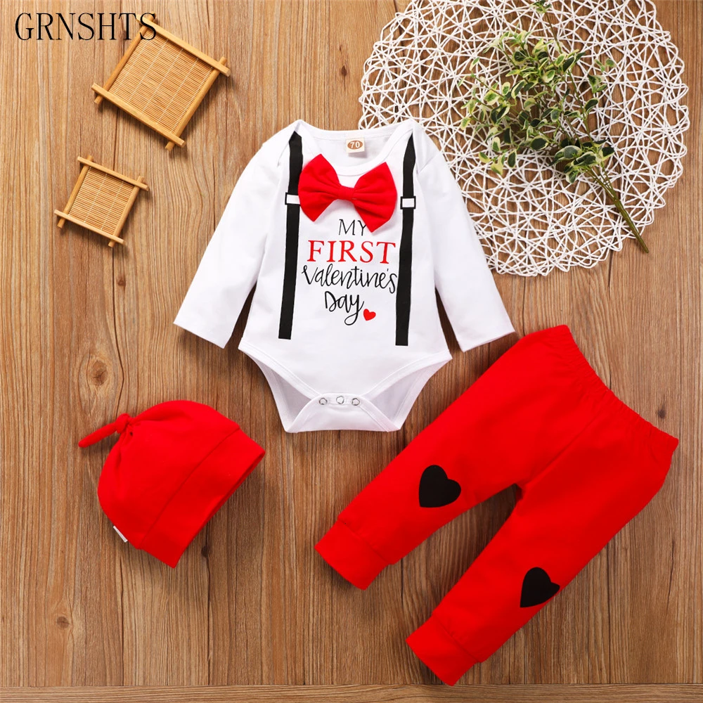 Одежда для новорожденных одежда малышей с надписью My First Love хлопковый комбинезон