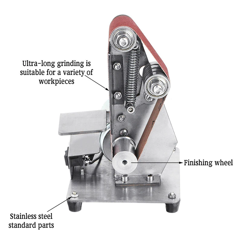 Mini DIY Belt Sander Sanding Grinding Machine Abrasive Belts Grinder Polishing S7 | Инструменты