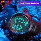 SKMEI Для мужчин часы Спорт на открытом воздухе Chrono цифровой светодиодный для Мужские часы в стиле милитари Водонепроницаемый электронные наручные часы Reloj Hombre