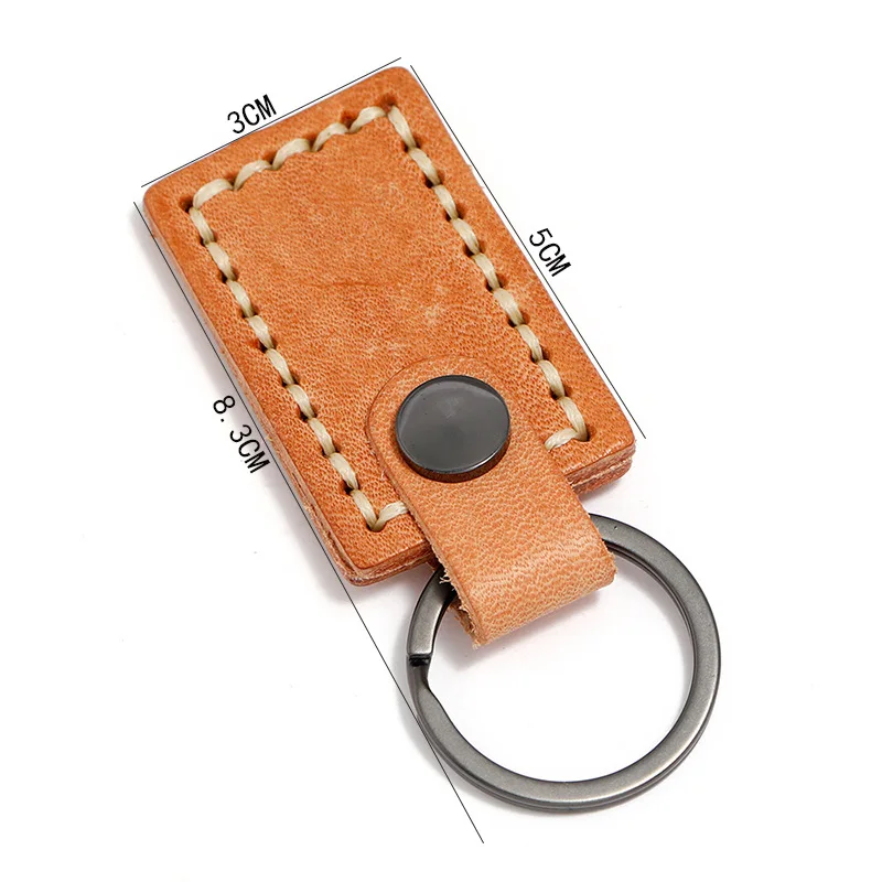 Новинка винтажные длинные кожаные бронзовые брелки для ключей простые