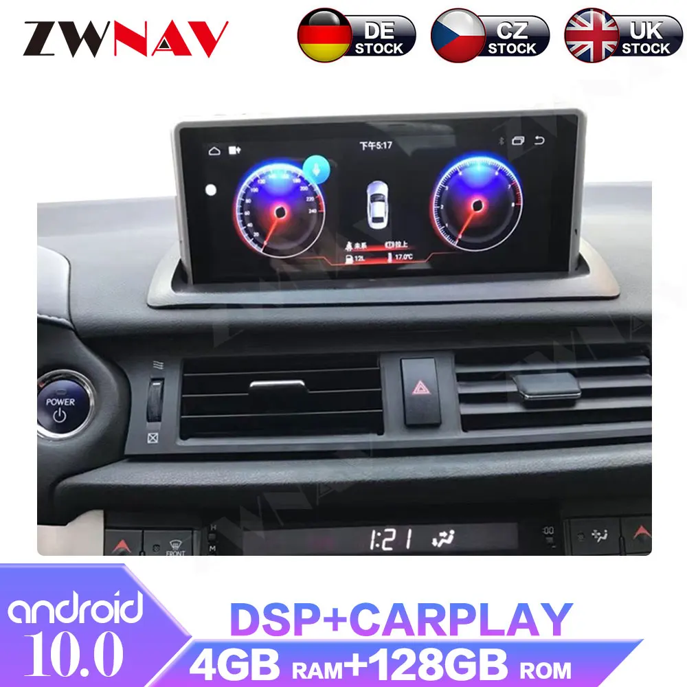 

Android10 4+128GB For Lexus CT200 2011-2018 IPS Screen Car Radio Multimedia Head Unit Player GPS Navigation DSP Built-in Carplay