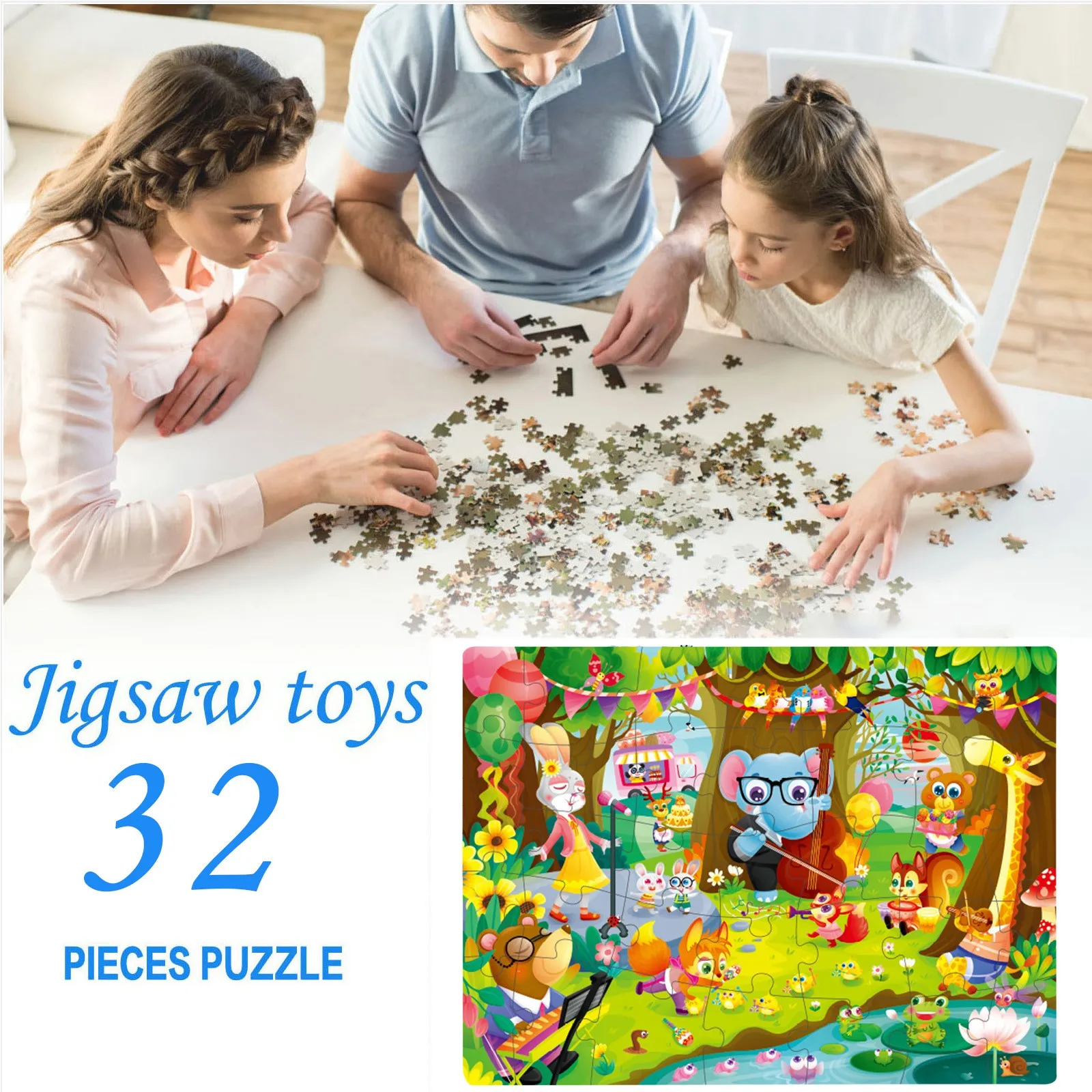 

Wooden Puzzles Interesting Scenes Animal Playgrounds Childrens And Babies Educational Development Early Interactive Puzzle Toys