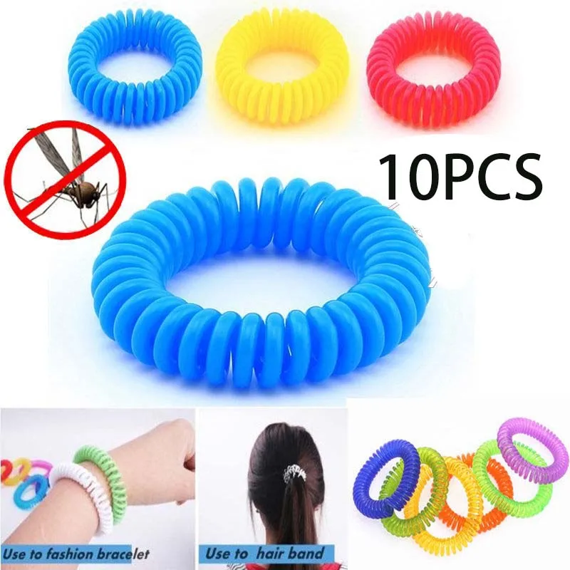 

10pcs Anti Mosquito Repellent Bracelets Multicolor Pest Control Bracelets Insect Protection Camping Adults Kids