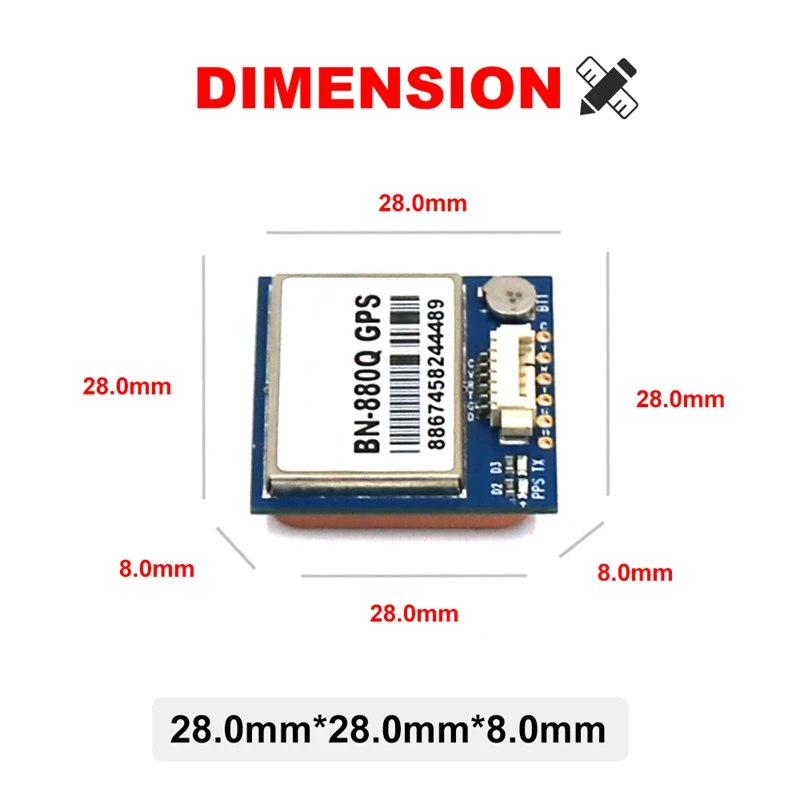 Модуль GPS QMC5883L amp2 6/PIX4/PIXHAWK GNSS GLONASS управление двойным полетом для дрона |