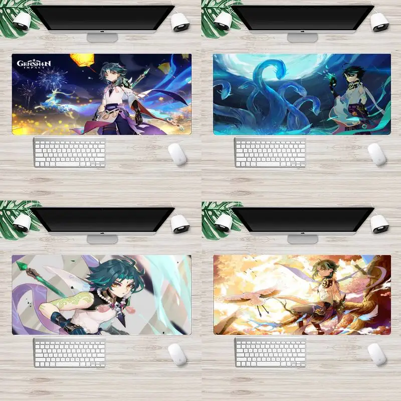 

Xiao Cool Genshin Impact Art Gamer Soft Mouse Pad Animation XL Large Gamer Keyboard PC Desk Mat Takuo Tablet Mousepads