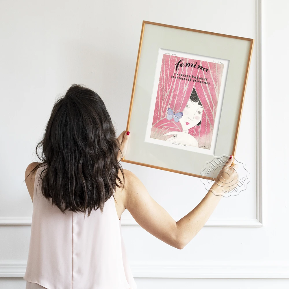 Постер с изображением Женщины во французском магазине художественные принты