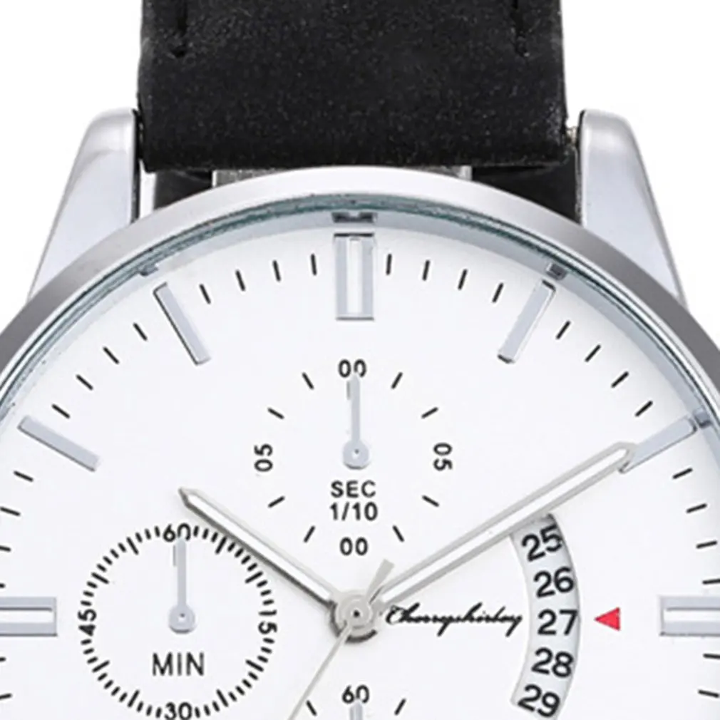 Мужские и женские модные часы кожаный ремешок ультра тонкие роскошные бизнес