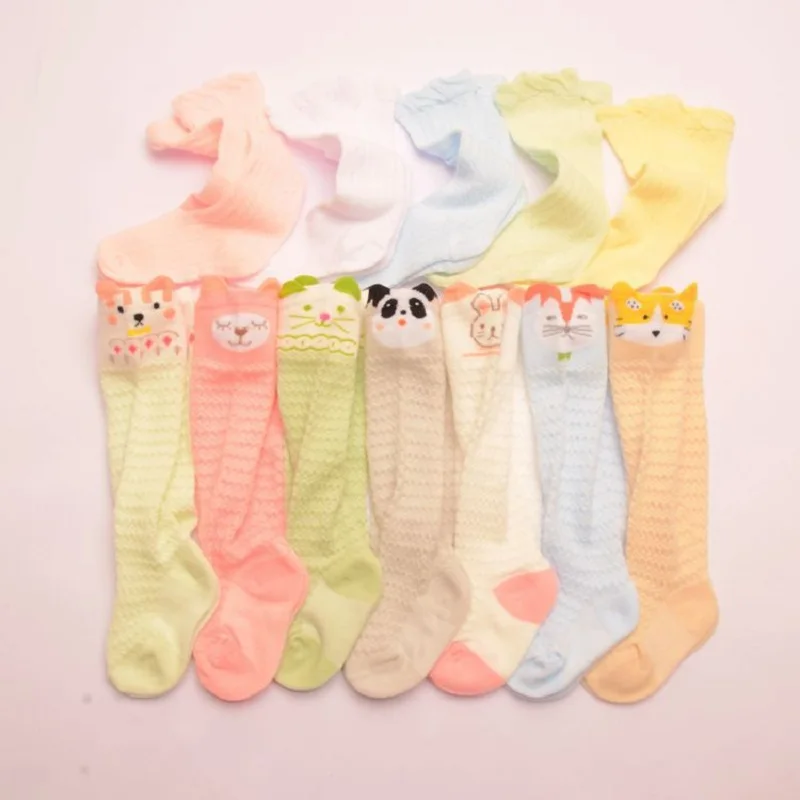 Reci&eacute;n Nacido delgada calcetines beb&eacute; Calcetines largo rodilla ni&ntilde;os de malla calcetines sutura deshuesada de algod&oacute;n de las muchachas de los muchachos calcetines reci&eacute;n nacido Accesorios-1