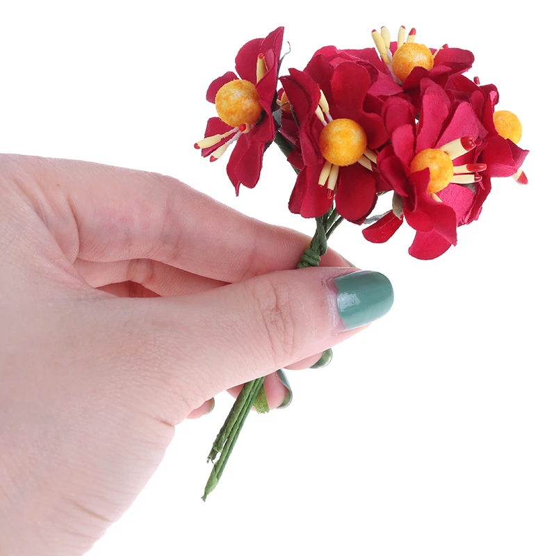 

1 PC 8 Styles Good Quality Mini Handmade Bouquet Artificial Simulation Flowers For Doll House Doll Decor