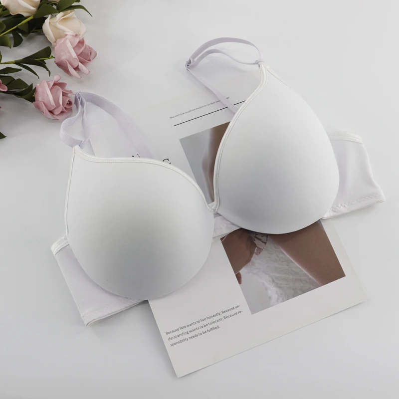 Beauwear, базовая красота, бюстгальтер-майка на косточках, гладкий, пуш-ап, бесшовный бюстгальтер, комфортное нижнее белье размера плюс, bh 46B 44B 42B 40B - Цвет: White